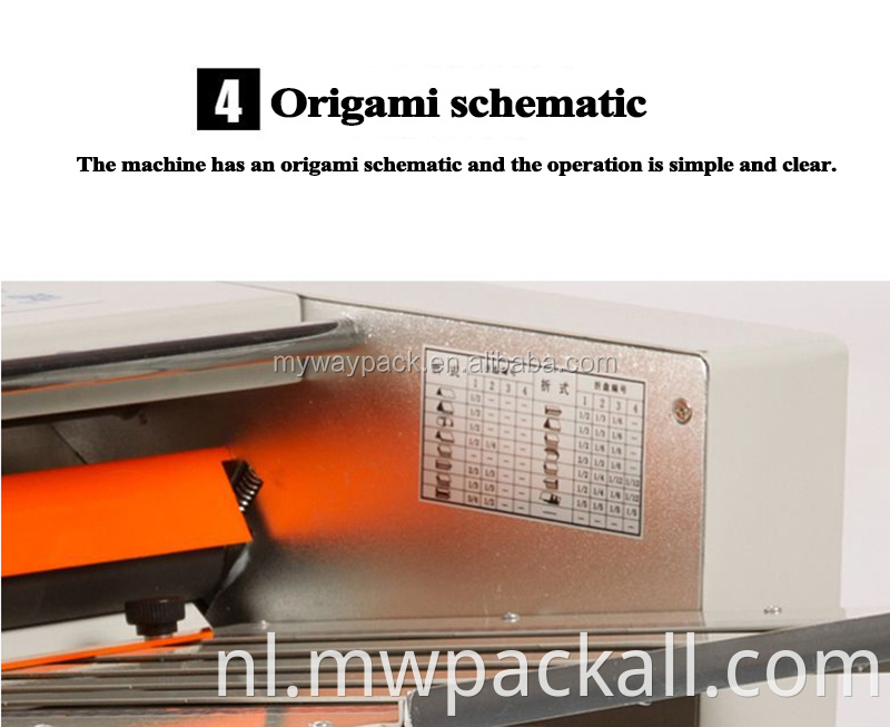 A4 maat twee platen map automatisch boekje maker papier vouwmachine met geëxporteerde standaard